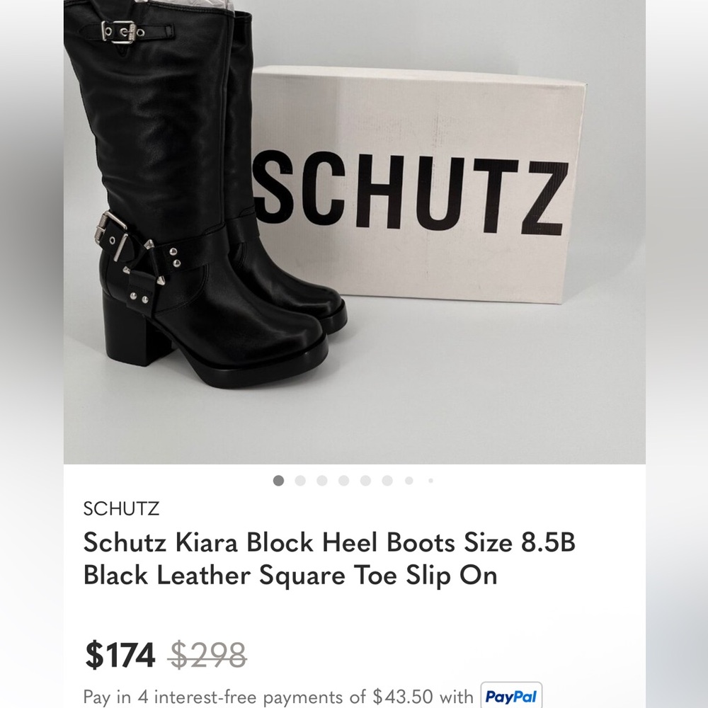 Saks Schutz NIB Kiara Leather Boots - Picture 10 of 11